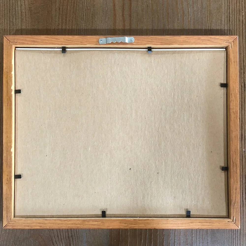 Deer Wall Art Print Picture in Wood Frame